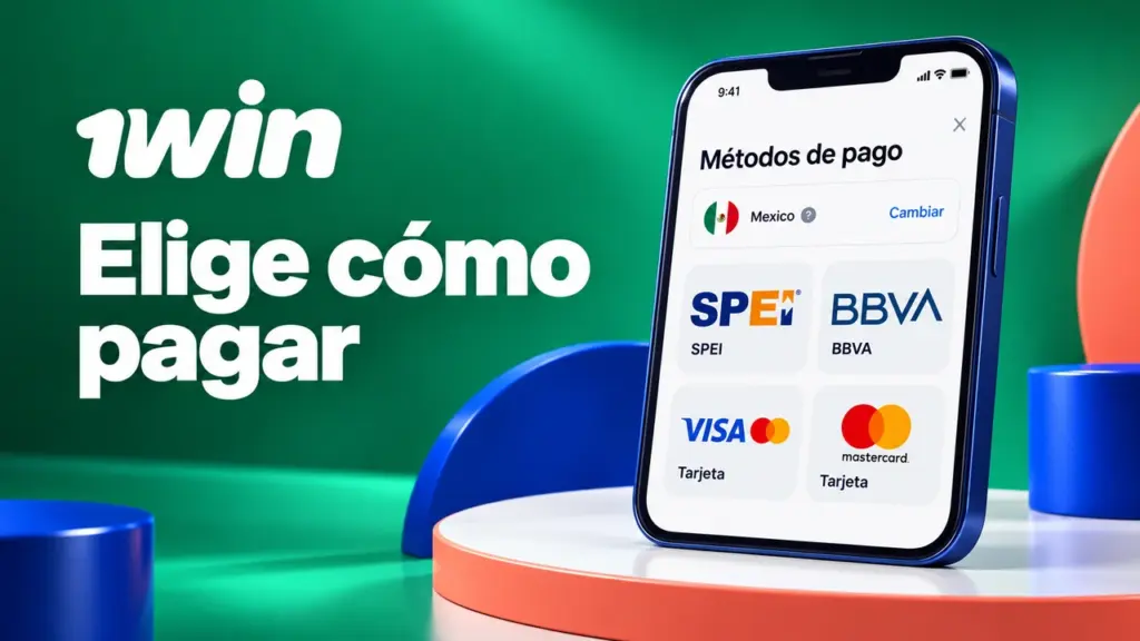 Ilustración de pagos de 1win para México