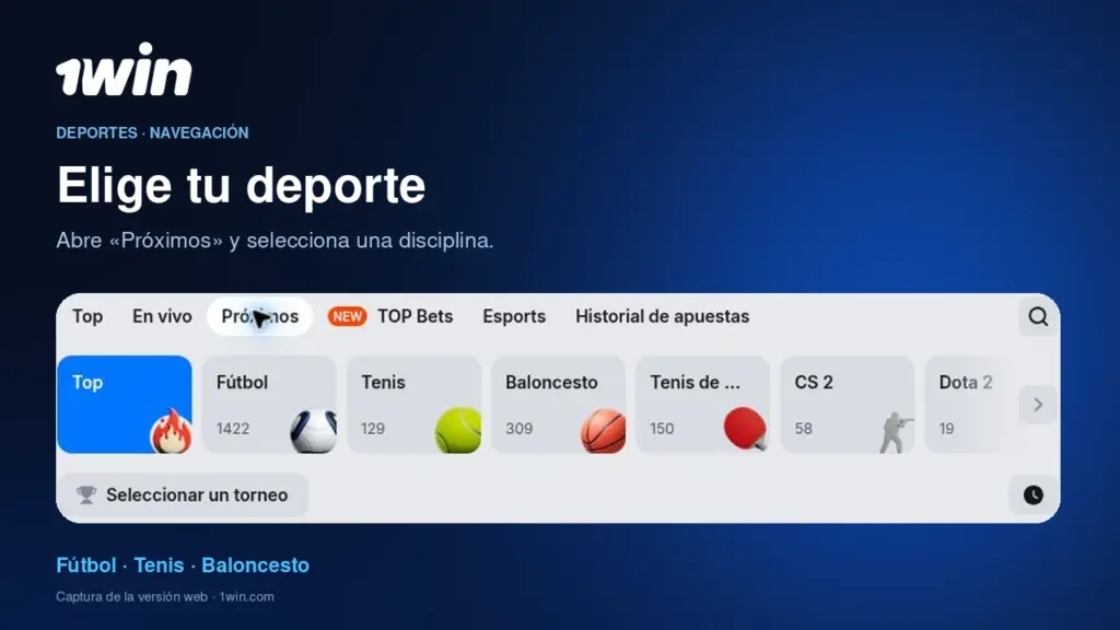 Ilustración de deportes de 1win para México